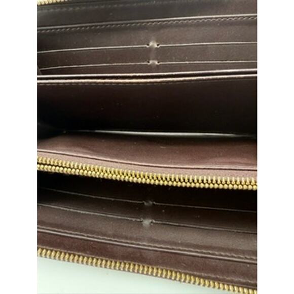 LOUIS VUITTON Merlot Monogram Patton Leather Zip Continental Wallet*purple EUC - Picture 9 of 15